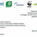 ONGs españolas realizan una petición de información al Ministerio de Agricultura, Alimentación y Medio Ambiente sobre la reforma de la Ley Europea de Pesca en aguas profundas