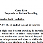 Costa Rica submits language for a moratorium on bottom trawling on the high seas